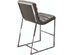 Diamond Sofa Bardot Counter Height Chair w/Stainless Steel Frame - Elephant Grey (Distressed Box)