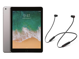 Apple iPad 5th Gen 32GB - Space Gray (Refurbished: Wi-Fi Only) + Beats Flex Headphones Bundle