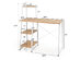 Costway Computer Desk with Shelves Study Writing Desk Workstation with Bookshelf - Natural 