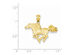 14K Yellow Gold Galloping Horse Charm Pendant Necklace with Chain