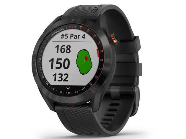 Garmin Approach S40 Black Stainless Steel with Black Band Smart Watch