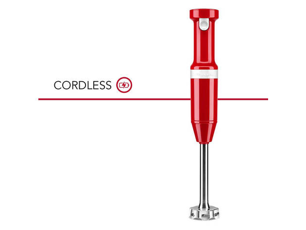 KitchenAid KHBBV53ER Cordless Variable Speed Hand Blender - Empire Red