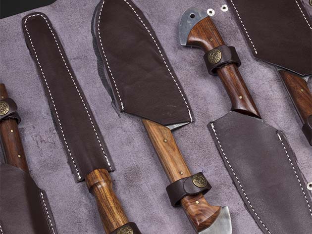 5-Piece Handmade Damascus Steel Chef Knife Set