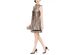 Robbie Bee Women's Petite Metallic Illusion Trapeze Dress Yellow Size Small