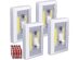 4 Pack Wireless LED Light Switch Battery Operated - Batteries Included