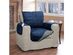 Serta Microsuede Electric Warming Furniture Protector Easy Care Chair Protector Navy Blue - Navy