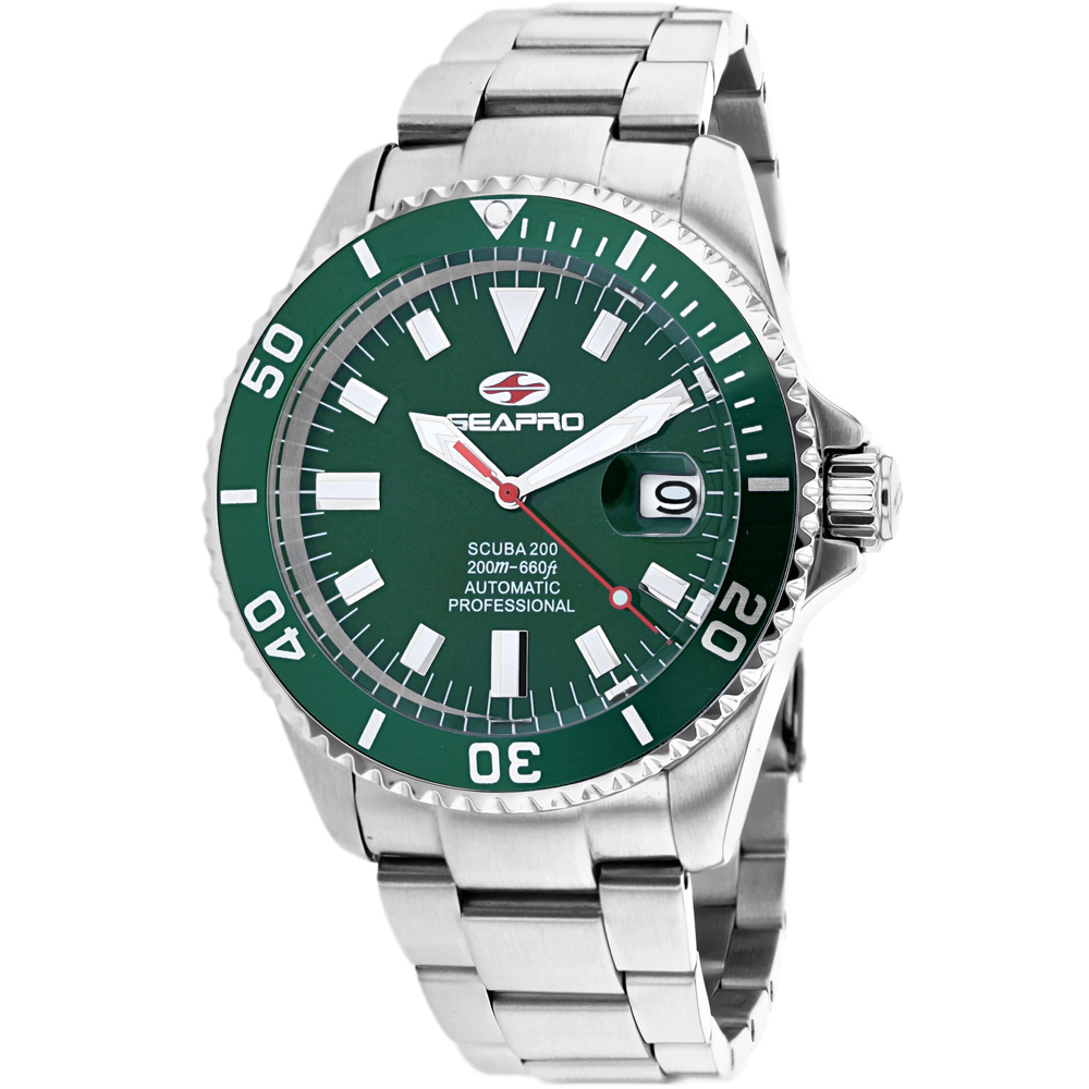 Seapro Men's Scuba 200 Green Dial Watch - SP4318