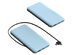 3-in-1 Slim 10,000mAh Power Bank Charger (Blue)