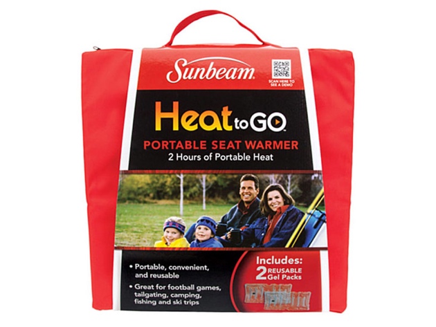 Sunbeam SSGP310-35 Heat to Go Portable Warming Stadium Seat, Garnet - Garnet