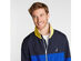 Nautica Men's Ligtweight Colorblock Heritage Logo Bomber Jacket Blue Size Large