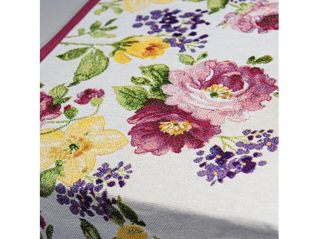 Homvare Christmas Table Full Length Runner for Holiday Dinner, Parties, Home Décor Woven Tapestry 13”x72” - Beige