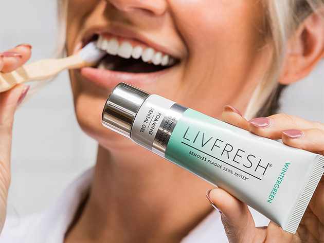 LIVFRESH Toothpaste & Whitening Strips Bundle (Premium)