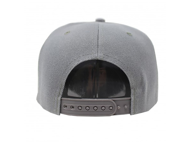 Pack of 5 Snapback Cap Hat Flatbrim Adjustable in Bulk - Grey