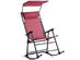 Costway Folding Rocking Chair Rocker Porch Zero Gravity Furniture Sunshade Canopy - Red