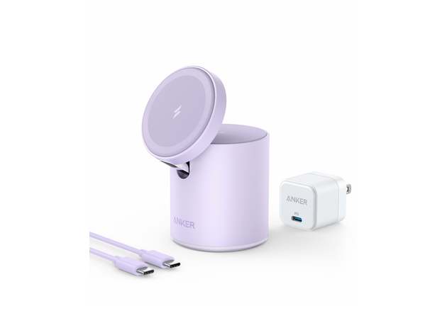 Anker 623 Magnetic Wireless Charger (MagGo) Lilac Purple | StackSocial