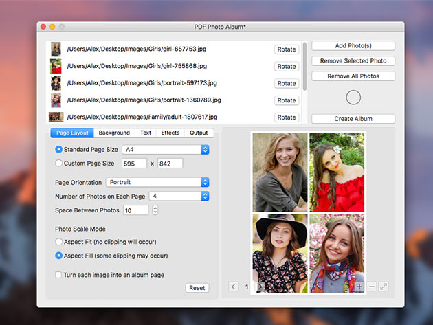 PDF Photo Album Creator