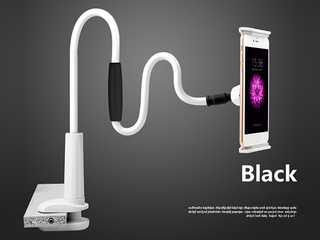 360° Rotating Mobile Phone/Tablet Universal Stand (White/Black)