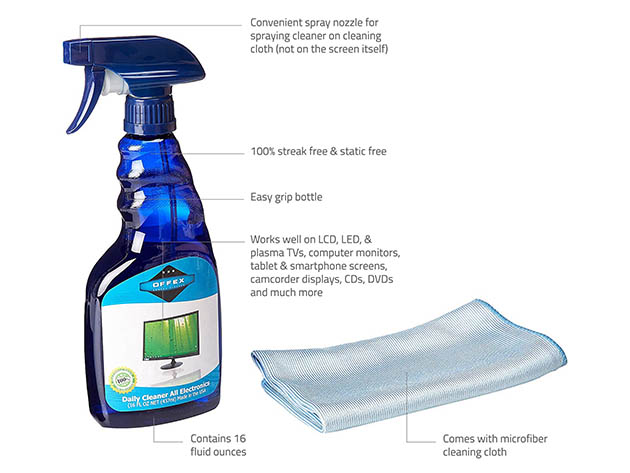 Offex Screen Cleaner Kit with Microfiber Cloth