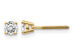 2/5 Carat (ctw VS2-SI1, G-H-I) Round Diamond Solitaire Stud Earrings in 14K Yellow Gold