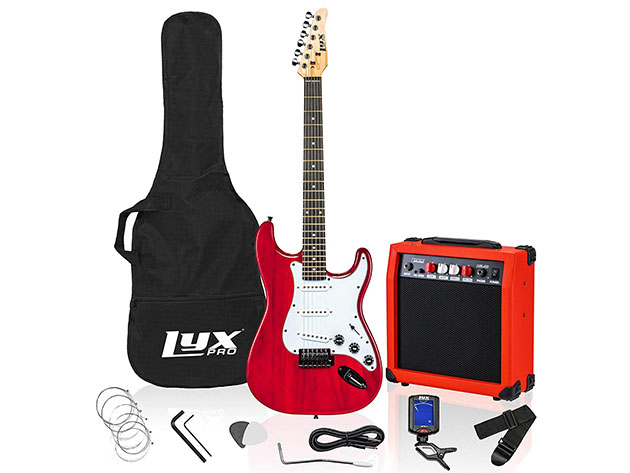 LyxPro 39" Electric Guitar (Right-Handed/Red)