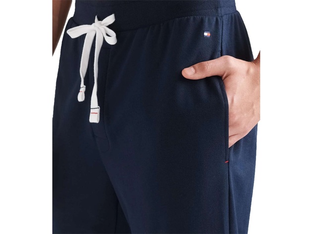 Tommy Hilfiger Men's Color Block Logo Joggers Navy Size Medium