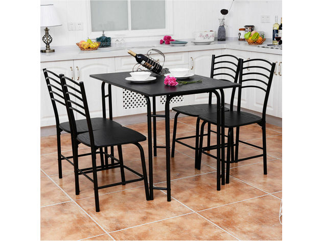 5pcs 1:25 Scenery Inner Model Dining Room Set Table w/ 4 Chairs ED 