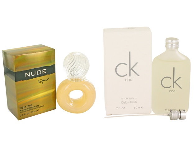 Gift set  Bijan Nude by Bijan EDT Spray 2.5 oz And  CK ONE EDT Pour/Spray (Unisex) 1.7 oz