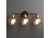 Costway 3-light Vanity Bathroom Light w/ 7'' Round Clear Glass Shade Vintage Wall Sconce 