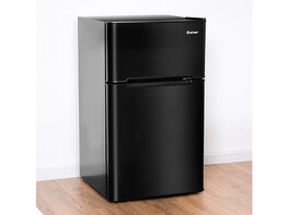 Costway Refrigerator Small Freezer Cooler Fridge Compact 3.2 cu ft. Unit Black