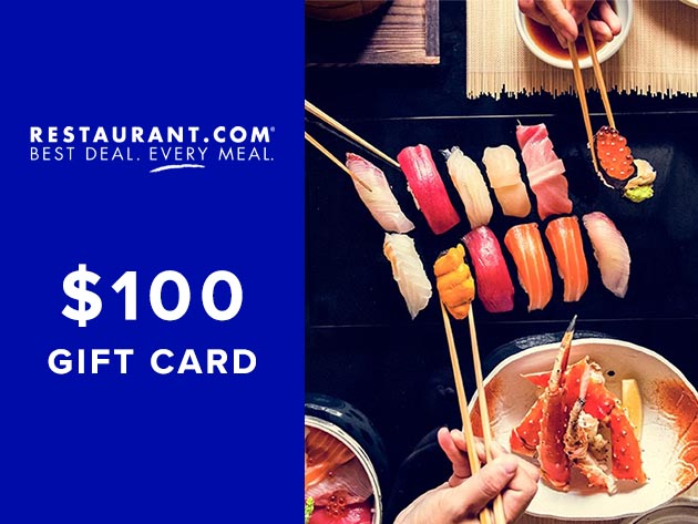 $100 Restaurant.com eGift Card 
