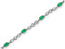 1.80 Carat (ctw) Natural Green Emerald Infinity Bracelet in Sterling Silver