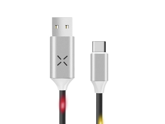 Voice Reactive LED Glowing Data Cables: 2-Pack (USB-C)