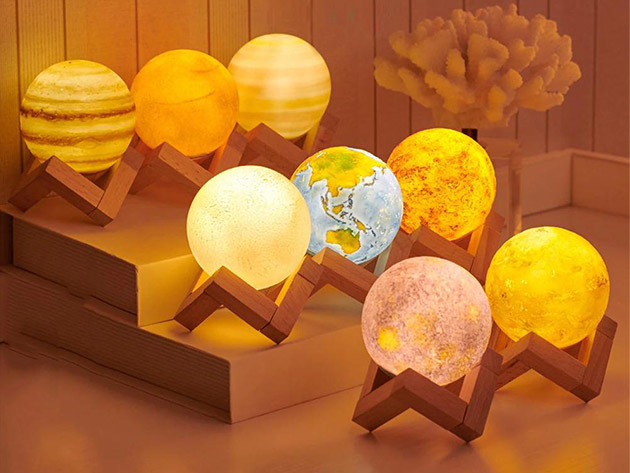 The Original 8-Planet Color Lamps Set