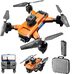 Wi-Fi FPV Selfie Drone with Two 4K HD Cameras & 1 Battery (Orange)