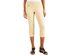 Alfani Women's Petite Tummy-Control Pull-On Capri Pants Brown Size 8
