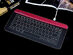 Bastron B9 Glass Bluetooth Keyboard (Red)