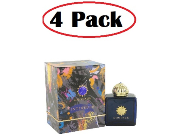 4 Pack of Amouage Interlude by Amouage Eau De Parfum Spray 3.4 oz