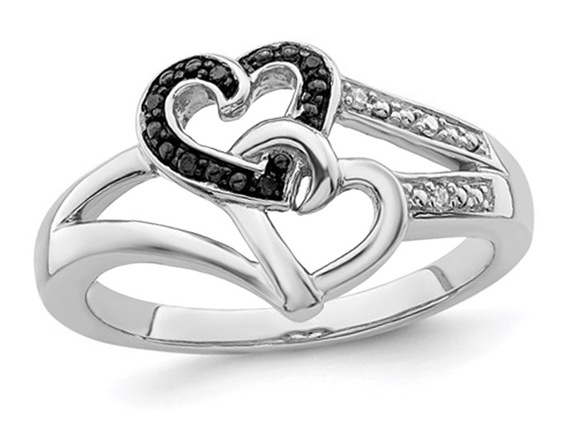 Promise Ring Diamond Accent Sterling Silver