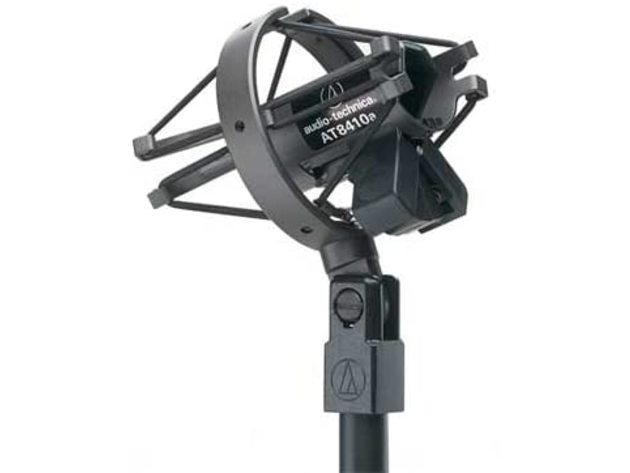 Audio Technica AT8410A Shock Mount Cylindrical and Tapered Microphone - Black (New, Damaged Retail Box)