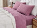 Kathy Ireland 4 Piece Heathered Jersey Knit Cotton Sheet Set (King/Rose)