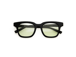 The East Sunglasses Shiny Black / Lime Blue Light Filter