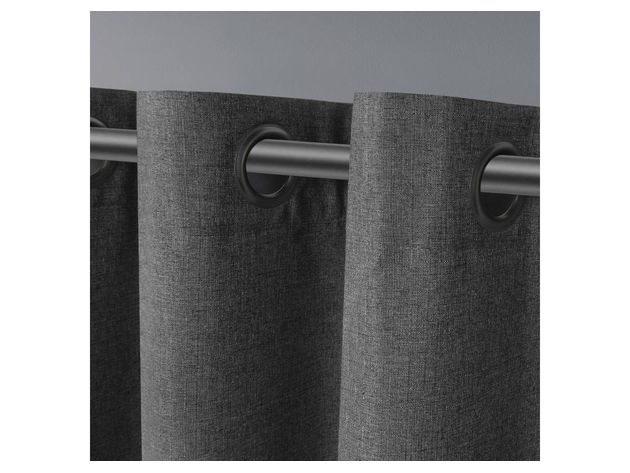 Exclusive Home Curtains London Thermal Textured Window Curtain Panel Pair, 108 Inches x 54 Inches, Charcoal