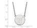 Sterling Silver Navy Large 'N' Star Disc Necklace