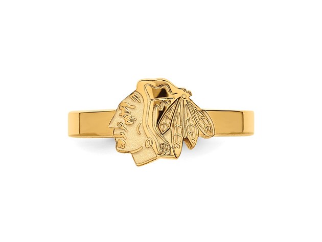 10k Yellow Gold NHL Chicago Blackhawks Toe Ring