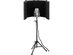 Auray RFMS580 Hold Reflection Filter & Microphone Non-Slip Feet Tripod Mic Stand