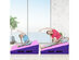 Costway Incline Tumbling Mat Wedge Ramp Gym Fitness Skill Shape Gymnastics Mat W/Handles - Pink