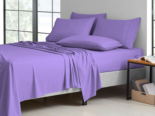 6-Piece Bamboo-Blend Comfort Luxury Sheet Set (Periwinkle/King)