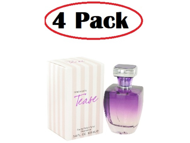 4 Pack of Paris Hilton Tease by Paris Hilton Eau De Parfum Spray 3.4 oz