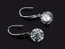 Naked Swarovski Drill Sterling Silver Drop Earrings
