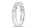 1.00 Carat (ctw G-H, I1-I2) Diamond Wedding Anniversary Band in 14K White Gold - 8